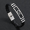 Hollow Corss Link Bracelet with Leather Cords LS-PW-WG26645-01-2