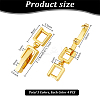 12Pcs 3 Colors Brass Fold Over Clasps KK-PH0011-60-3