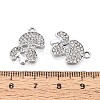 Rack Plating Alloy Rhinestone Pendants PALLOY-T091-24M-P-4