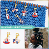 American Flag Style Pendant Stitch Markers HJEW-AB00344-4