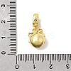 Bowknot Gift Box with Word Merry Christmas Brass Micro Pave Cubic Zirconia European Dangle Charms KK-L258-06G-3