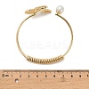 Butterfly Brass Micro Pave Clear Cubic Zirconia Cuff Bangles for Women BJEW-B145-06G-2