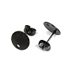 Ion Plating(IP) 304 Stainless Steel Stud Earring Findings STAS-P198-25-10mm-B-2