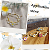 100Pcs Handmade Polymer Clay 3D Flower Plumeria Beads CLAY-SC0002-48C-6