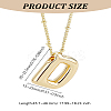 1pc Brass Chain with Alloy Letter Pendants Necklaces NJEW-LP0001-41D-G-2