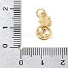 Brass Pave Clear Cubic Zirconia Pendants KK-G554-12G-3