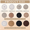 16Pcs 8 Colors 1-Hole Imitation Leather Shank Buttons BUTT-CL0001-04-2
