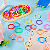 140Pcs 14 Styles Plastic Twisted Loose Leaf Book Binder Hinged Rings FIND-TA0008-26-7