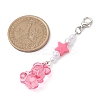Transparent Acrylic Bear Star Pendant Decoraton X1-HJEW-JM02025-4