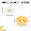 1 Pair Daisy Flower Acrylic Stud Earrings EJEW-LP0013-05C-2