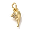 Rack Plating Brass Micro Pave Cubic Zirconia Charms KK-I720-64G-1