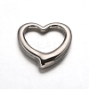 Tarnish Resistant 304 Stainless Steel Heart Linking Rings STAS-F079-02P-1