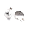 Non-Tarnish 304 Stainless Steel Chunky C-shape Stud Earrings EJEW-P198-05P-2