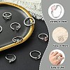 8Pcs 8 Styles Alloy Cuff Rings RJEW-CJ0001-02-3