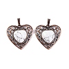 Natural Howlite Peach Love Heart Pendants G-G158-01-05-1