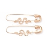 Alloy Safety Pin with Snake Hoop Earrings for Women LS-EJEW-E176-01KCG-1