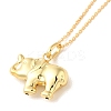 Elephant Pendant Necklaces NJEW-G082-01D-G-1