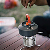 Portable Stainless Steel with Iron Liquid Alcohol Stoves for Camping AJEW-WH0314-339-6