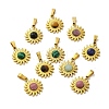 Gemstone Faceted Sun Pendants STAS-P361-03G-1