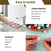 80Pcs Round Silicone Focal Beads SIL-SZ0001-24-34-4