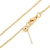 1mm Rack Plating Brass Cable Chain Adjustable Slider Necklaces for Women Men X-MAK-L044-55G-1