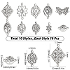 Tibetan Style Alloy Links Connectors TIBE-SC0001-22AS-2
