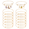 15Pcs Stainless Steel Adjustable Bangle Making BJEW-UN0001-64G-1