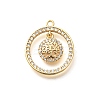 Brass Micro Pave Cubic Zirconia Pendants KK-G519-07G-05-1