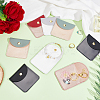 8Pcs 4 Colors PU Leather Jewelry Envelope Pouches Gift Bags with Snap Button and Clear Window ABAG-GA0001-32B-4