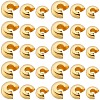 600Pcs 3 Styles Brass Crimp Beads Covers KK-SP0001-91B-1