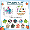 108Pcs 9 Colors Synthetic Turquoise Dyed Beads G-NB0005-43-2