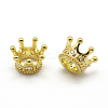 Brass Micro Pave Cubic Zirconia European Beads ZIRC-G100-46M-NR-2
