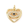 Brass Micro Pave Cubic Zirconia Charms KK-C012-28G-1
