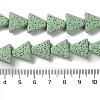 Triangle Dyed Natural Lava Rock Beads Strands G-O126-04A-06-4