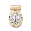 Religion Theme Brass Hammered Pendants KK-V010-09GP-05-1