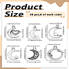 36Pcs 6 Styles Tibetan Style Alloy Pendants TIBEP-LP0001-25-2