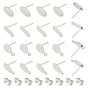 DICOSMETIC 80Pcs 4 Style 304 Stainless Steel Stud Earring Findings STAS-DC0009-96-1