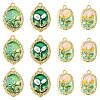 16pcs 4 styles Rack Plating Alloy Enamel Pendants ENAM-YW0005-42-1