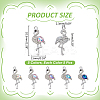 25Pcs 5 Colors Zinc Alloy Pendants FIND-WR0012-68-2