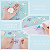 100Pcs 10 Styles Polyester & PU Leather Sequins Starfish & Shell Shape Applique for Clothing Dress Bag Garment Accessories DIY-GA0009-22-3