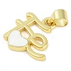 Rack Plating Brass Enamel Pendants KK-P287-49G-3