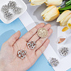 4Pcs Flower Alloy Crystal Rhinestone Adjustable Jean Button Pins FIND-CY0002-27P-3