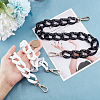 CHGCRAFT 2Pcs 2 Color Resin Curb Chains Bag Straps FIND-CA0005-05-3