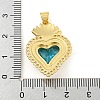 Rack Plating Brass Pendants ZIRC-L100-163G-10-3