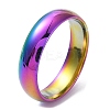 Ion Plating(IP) 304 Stainless Steel Flat Plain Band Rings STAS-I160-B-17mm-M-1