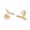 Brass Rhinestone Settings Clip-on Earring Findings KK-S356-432-NF-2