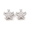 Brass Micro Pave Clear Cubic Zirconia Beads KK-S389-22P-1