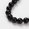 Natural Gemstone Obsidian Round Beads Strands G-O030-6mm-08-2