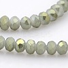 Full Rainbow Plated Faceted Rondelle  Glass Beads Strands GLAA-A024B-FR01-1