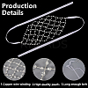 Brass ABS Plastic Pearl Beaded Elastic Headband OHAR-WH20008-02S-4